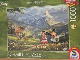 Schmidt Puzzle Disney Mickey & Minnie in den Alpen 1000