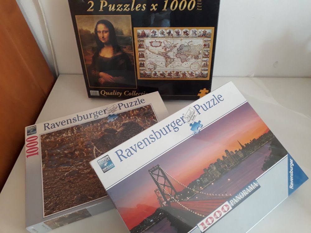 3 Puzzle Ravensburger 1000 teilig OVP (Neu und originalverpackt) in für ...