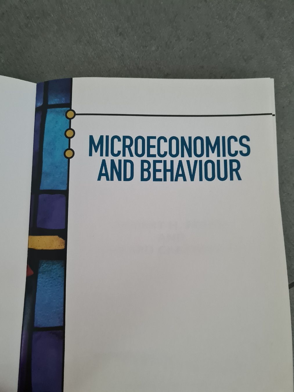 Livres: Microeconomics and Behaviour   Frank Cartwright – D'occasion à Kriens par Mirii91 2