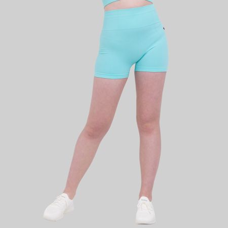 Sport Shorts Damen Seamless High Waist Yoga Tiffany Blau L