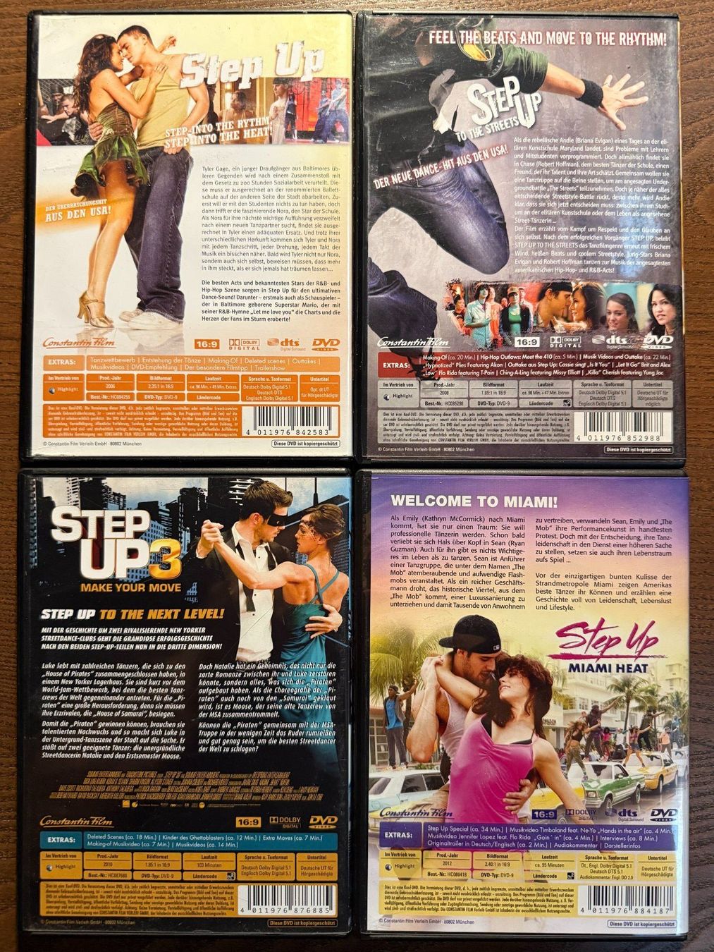 Tutti i DVDs: Step Up - Teil 1 bis 4 – Usato da Zürich venduto da FilmFreunde 1