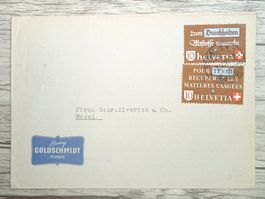 TR87 Enveloppe + Timbre Suisse 1942