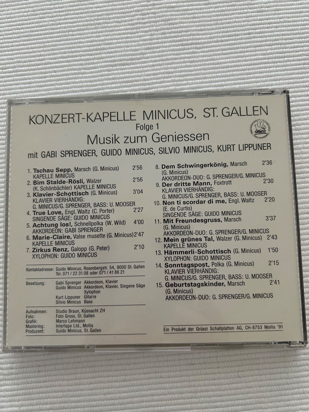 CDs: CD der Konzert-Kapelle Minicus St. Gallen – D'occasion à Aesch BL par Regenbogen024 1