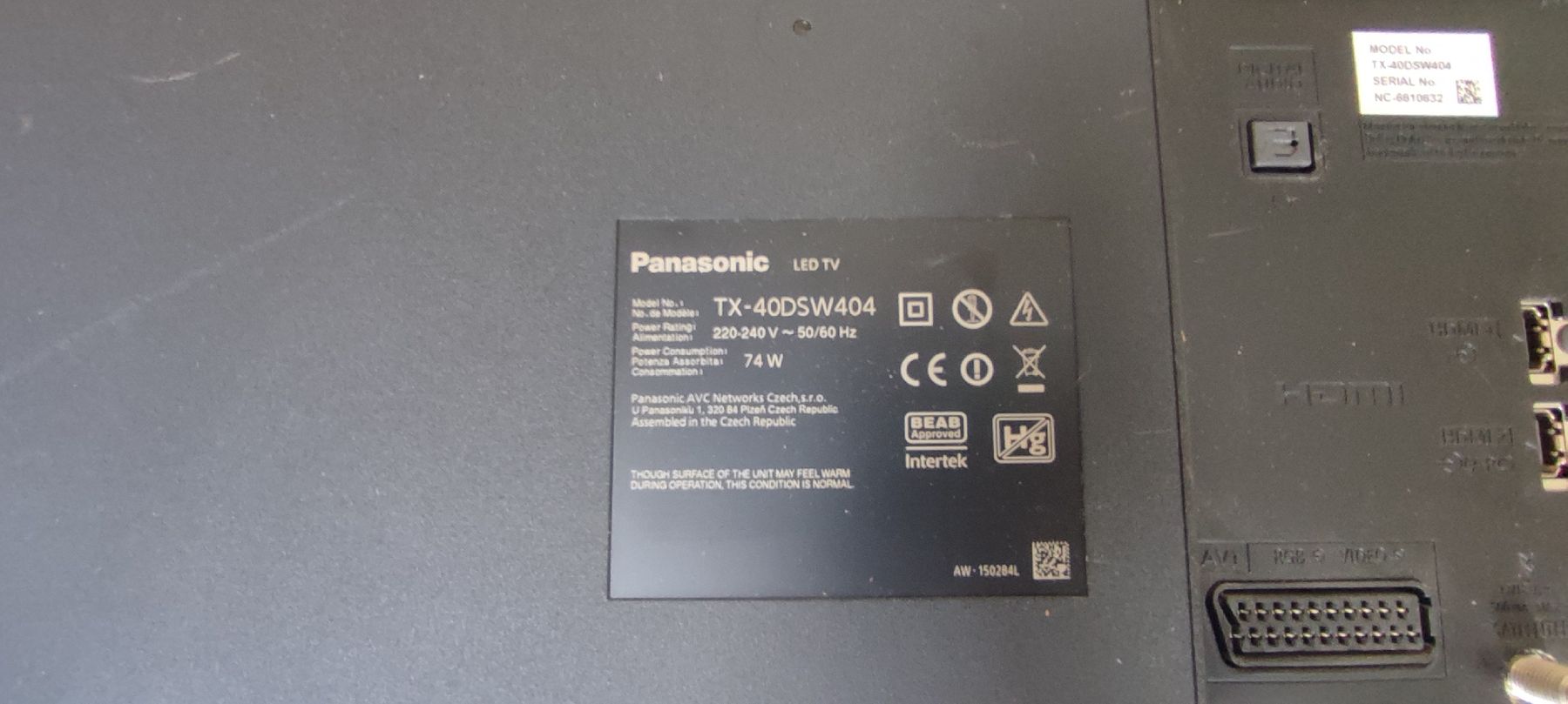 Appareils TV: Panasonic – Défectueux à Schwarzenbach SG par boinker 1