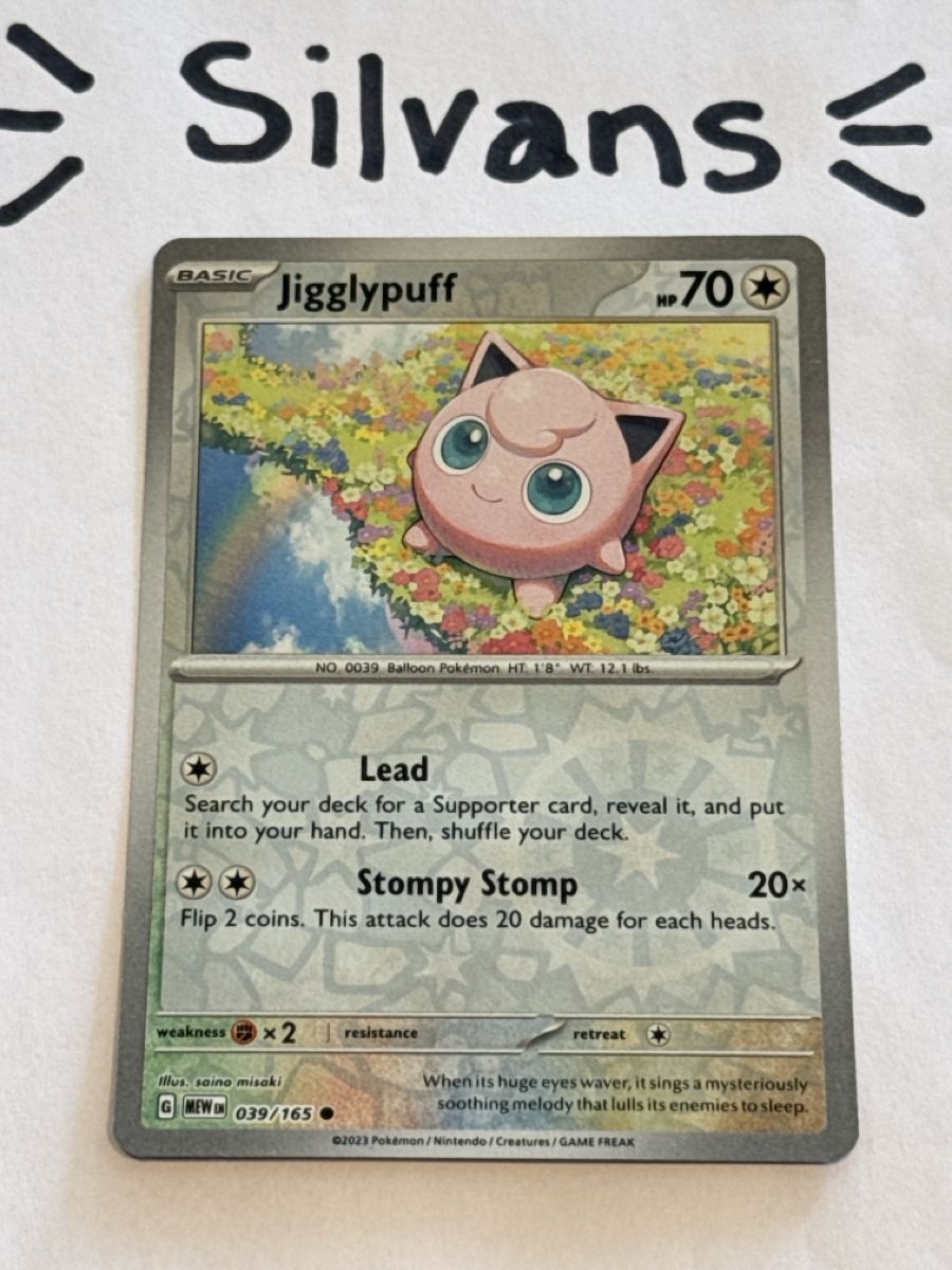Pokémon Cartes à collectionner: Jigglypuff Reverse Holo MEW 039 Englsch – Neuf (Voir description) à Wil SG par Silvans