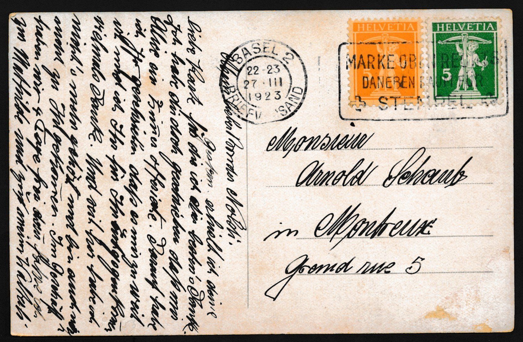 Cartoline postali: AK: Basel – Usato da Bonau venduto da Profila3 1
