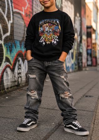 SWEAT NOIR METALLICA ENFANT