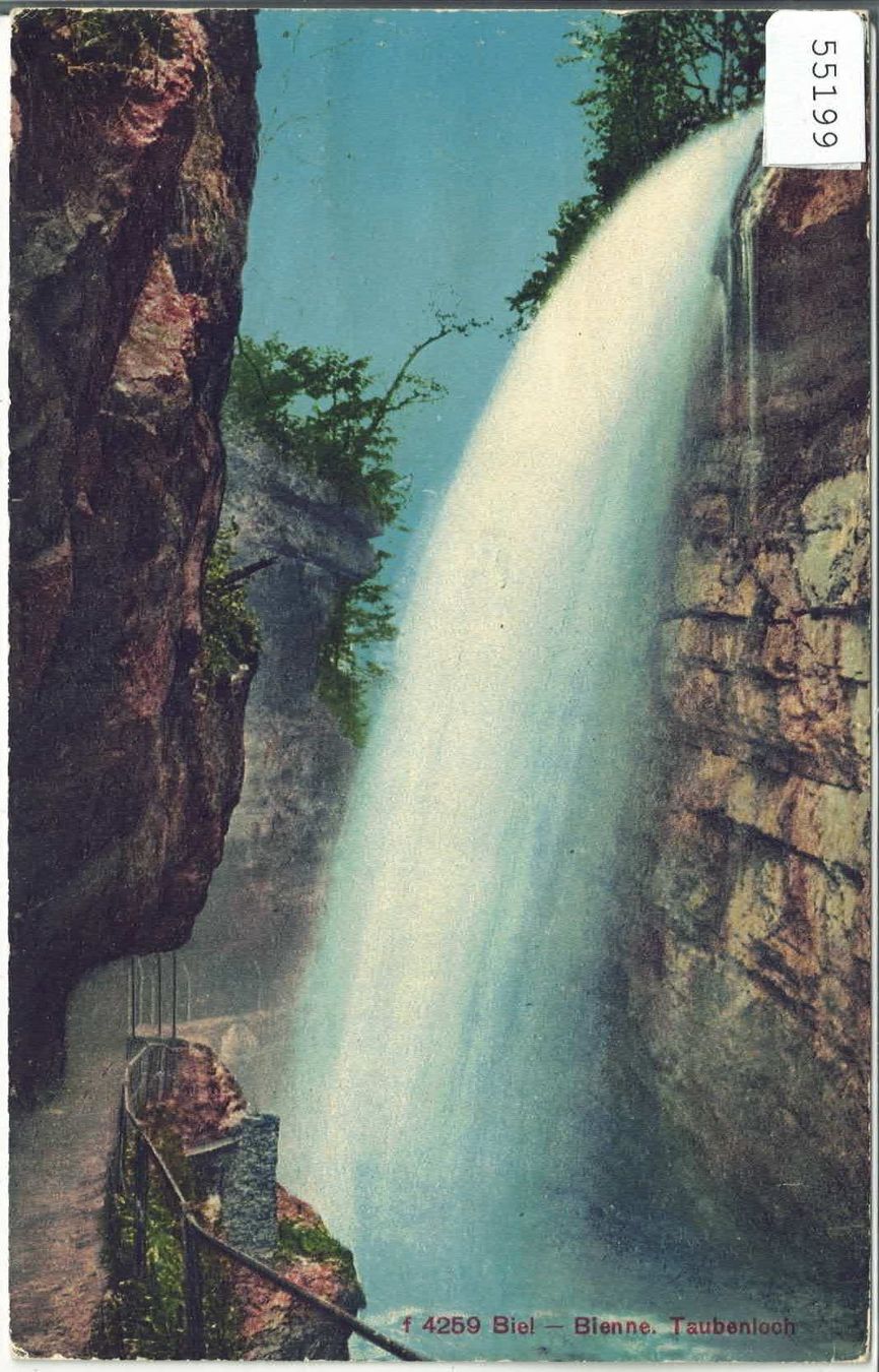 Cartoline postali: Biel/Bienne - Taubenloch - Litho – Usato da Ettingen venduto da Kartenplanet