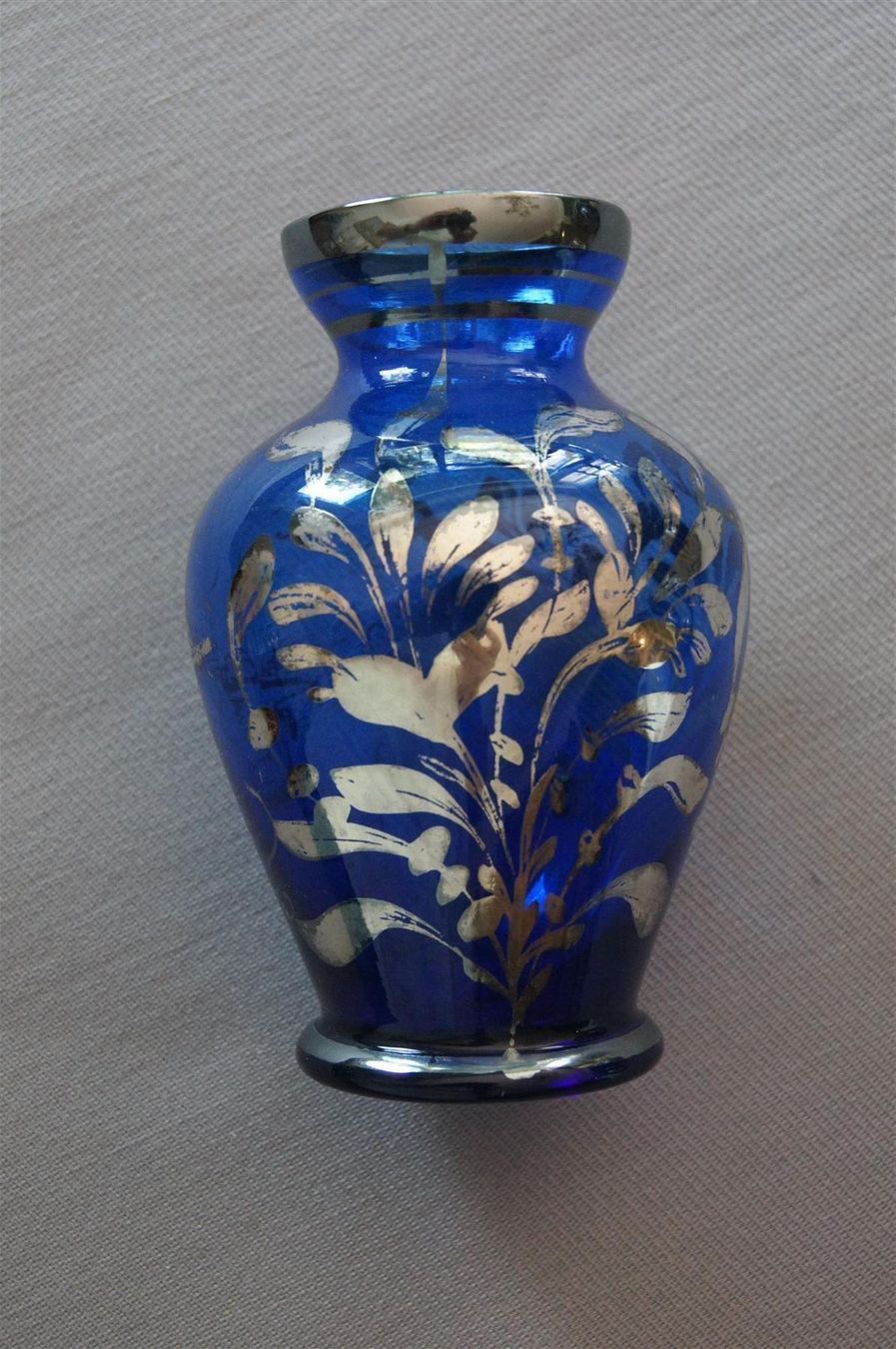 Murano Vasi & Recipienti: Blaue Muranovase mit Echtsilberauflage – Usato da Geroldswil venduto da ARTEFACTO 2