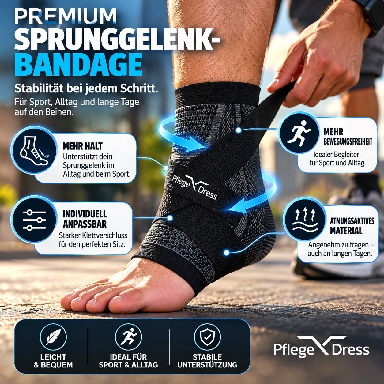 Protezioni & Imbottiture: Premium Knöchelbandage mit Kompression L – Nuovo e nell'imballaggio originale da Udligenswil venduto da Doris-Mercedes 5