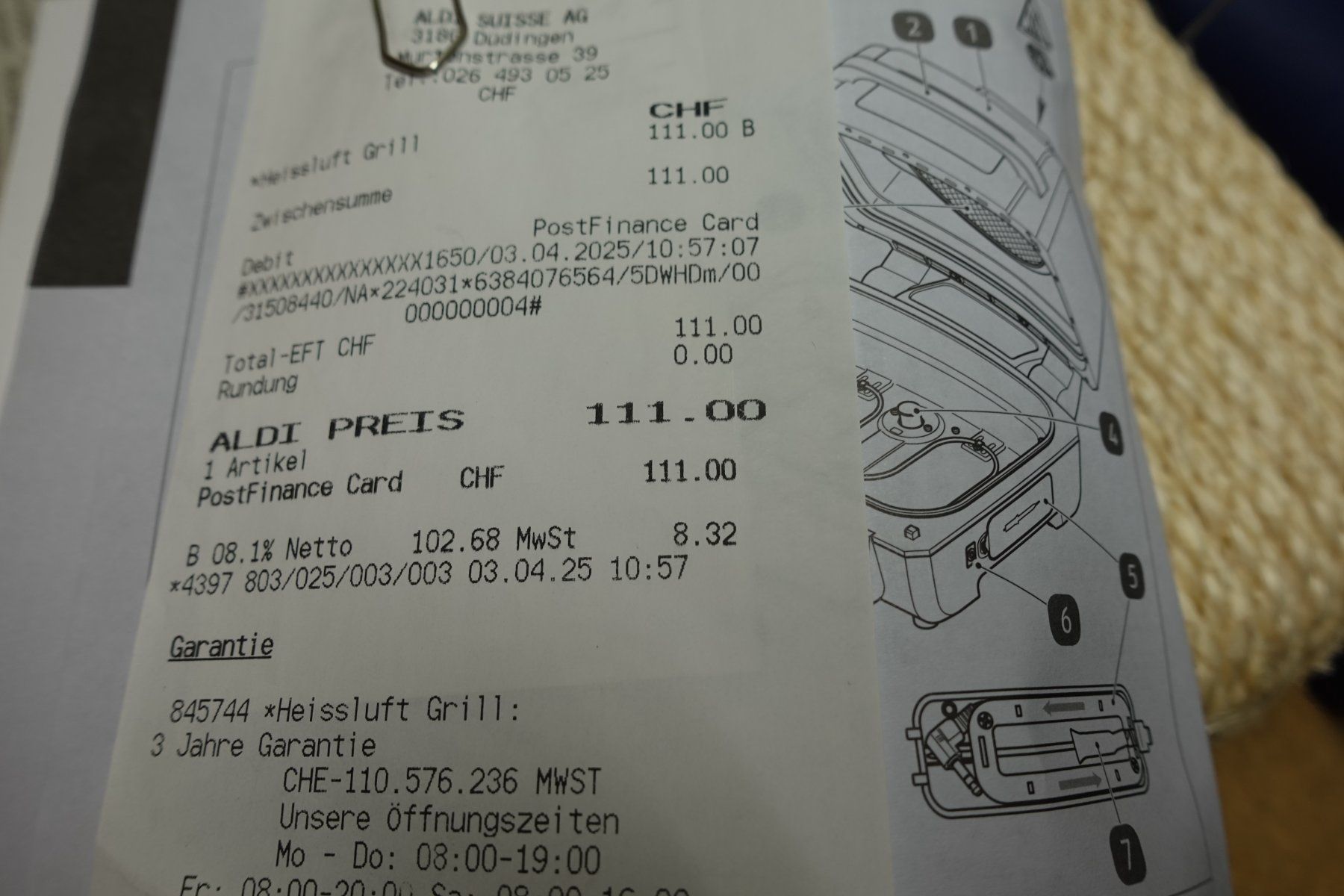 Ambiano Küchengeräte: Heissluft Grill Ambiano – Neu und originalverpackt aus Biberen von fendri 4