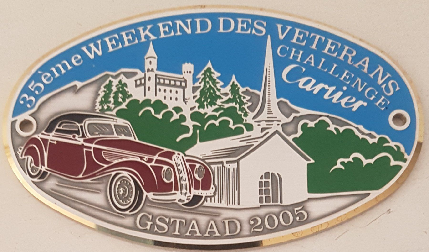 Placchette & Badge: Plakette GSTAAD 2005 35ème WEEKEND DES VETERANS CHALLENGE – Usato da Neuchâtel venduto da Blondy_73