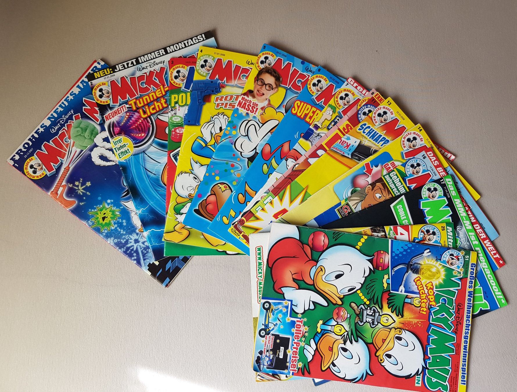 Fumetti: Micky Maus 15 Hefte von 2008 - Ehapa Verlag – Usato da Thun venduto da Shame