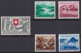 O69) Satz Pro Patria 1952, mit Gummi ohne Falz