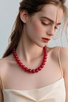 Rote Jade Kette NEU