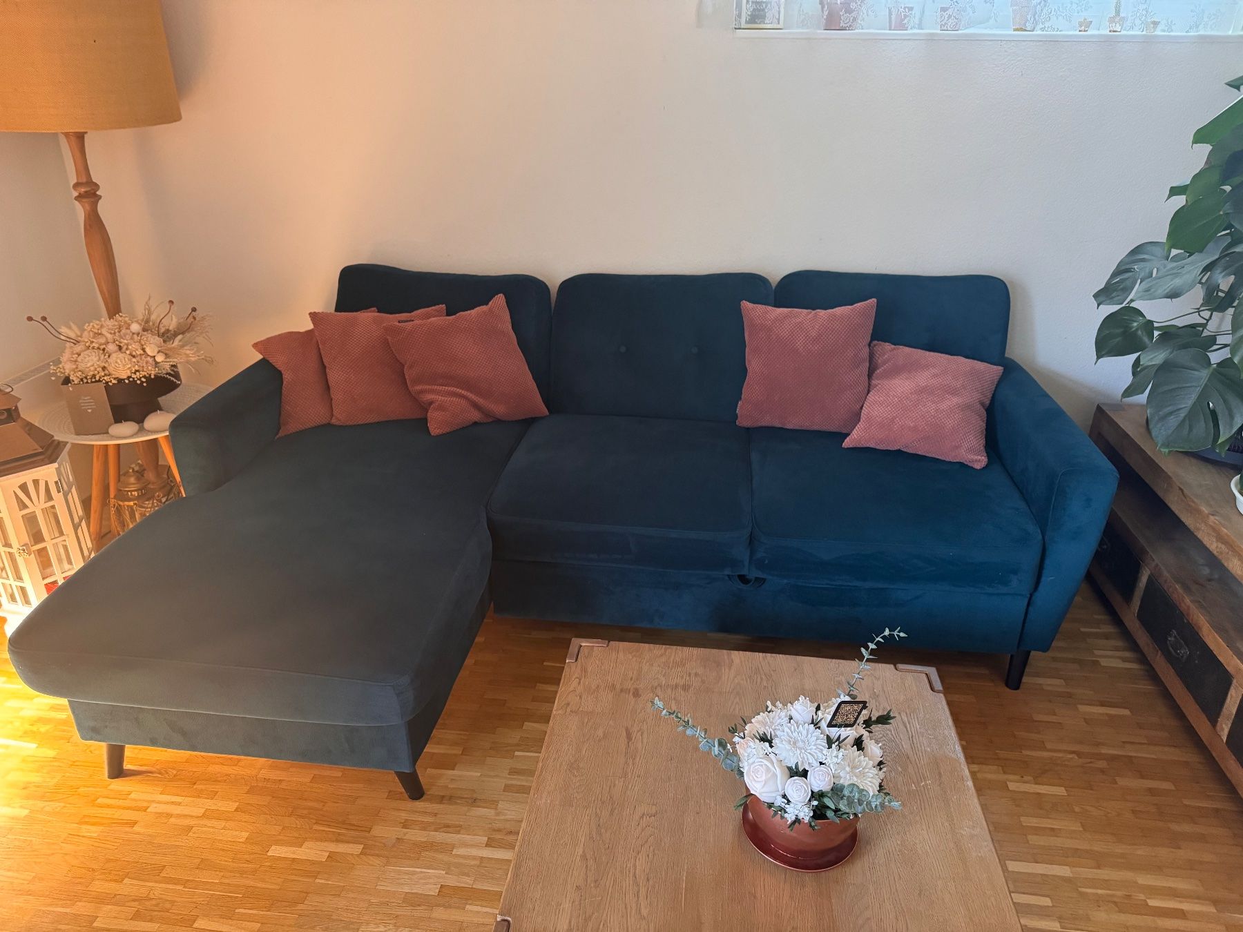 Sofas: Ecksofa in Petrol Farbe Stoff – Gebraucht aus Grenchen von CamilleBloch 2