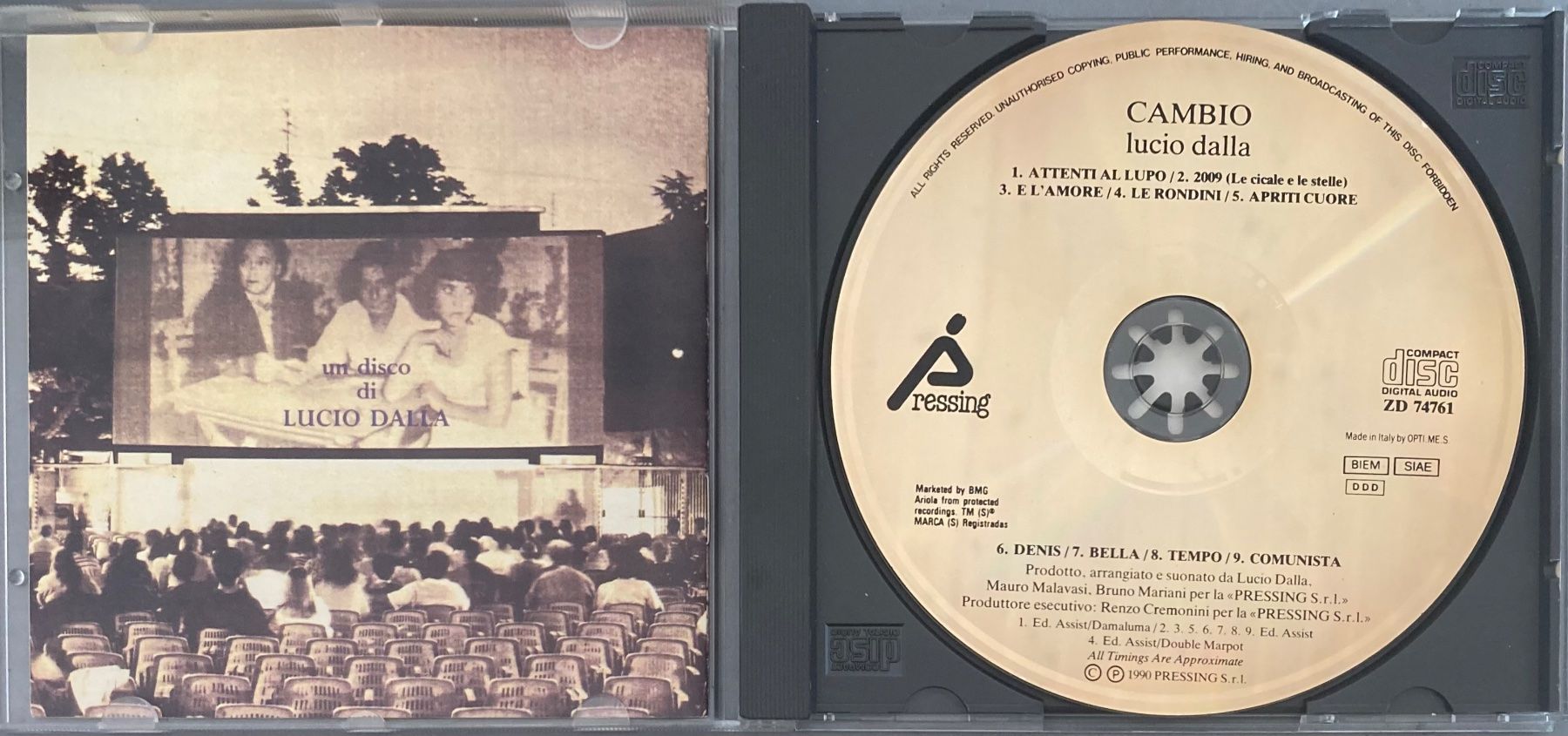 CD: LUCIO DALLA - CAMBIO – Usato da Poliez-Pittet venduto da Newtown-Records 2