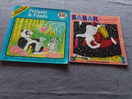 2 livres enfant Babar et le Père Noël  et Petit-pois le pand