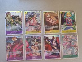 One Piece Card Game: SR Lot 8 Cards EN - Gol. D. Roger etc.