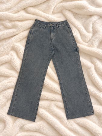 Pantalon en jean NF gris coupe large taille M