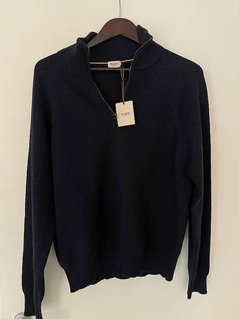 NEW TODS ZIP KNIT SWEATER size M