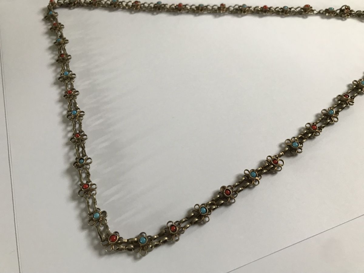 Catenine: Collier ancien fleuri en laiton – Usato da Grimisuat venduto da eliseba88 5