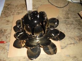 PartyLite Lotus 3-teiliges Chromstahl Set Handmade