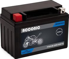 Acconic Sportivo AGM YTX9-BS Motorradbatterie 9Ah 12V