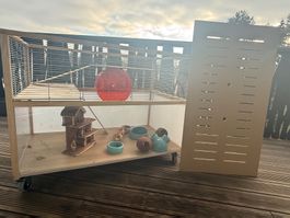 Grand cage à hamster/gerbille avec accessoires inclus!