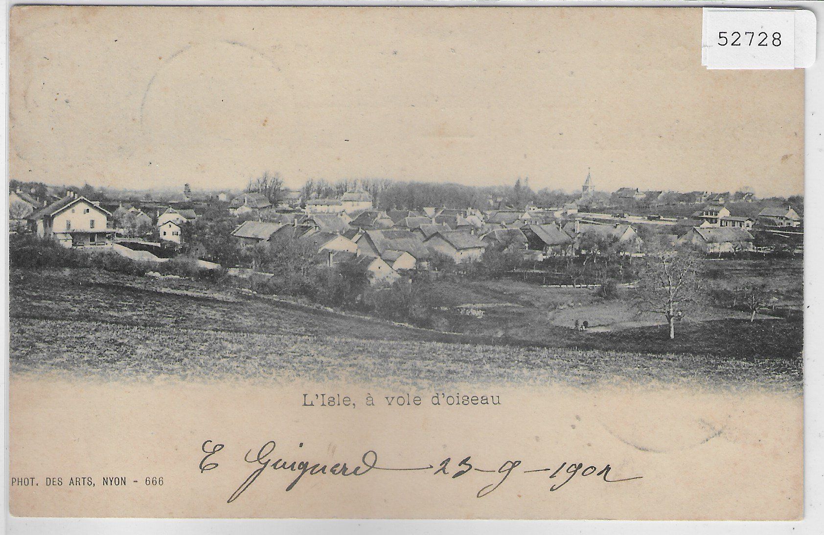 Cartoline postali: L'Isle a vole d'oiseau – Usato da Ettingen venduto da Kartenplanet