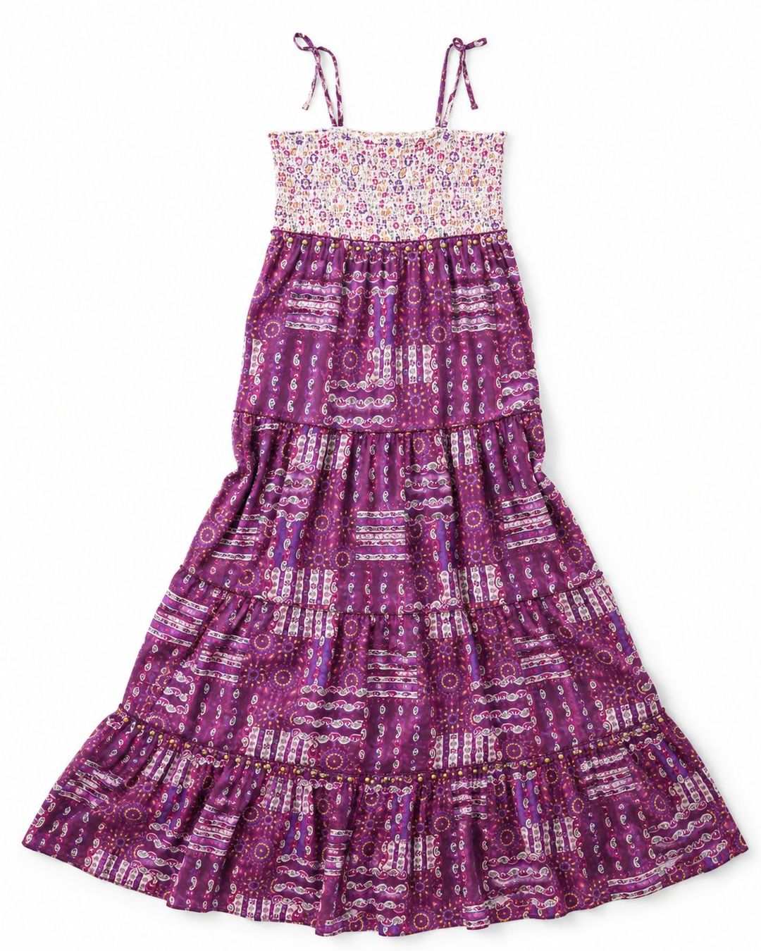 Kleider: Maxikleid Boho Lila Gr. 34 Baumwolle – Neu (gemäss Beschreibung) aus Fully von VaneaSelection 3