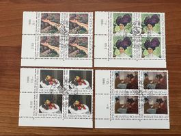 1986 PP  CH Erstag gest.Viererblock mit Tab  (K201)