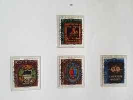 1981 Pro Patria Satz Ersttag Vollstempel mit Gummi