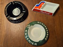 Lot de 3 cendriers publicitaires vintage occasion
