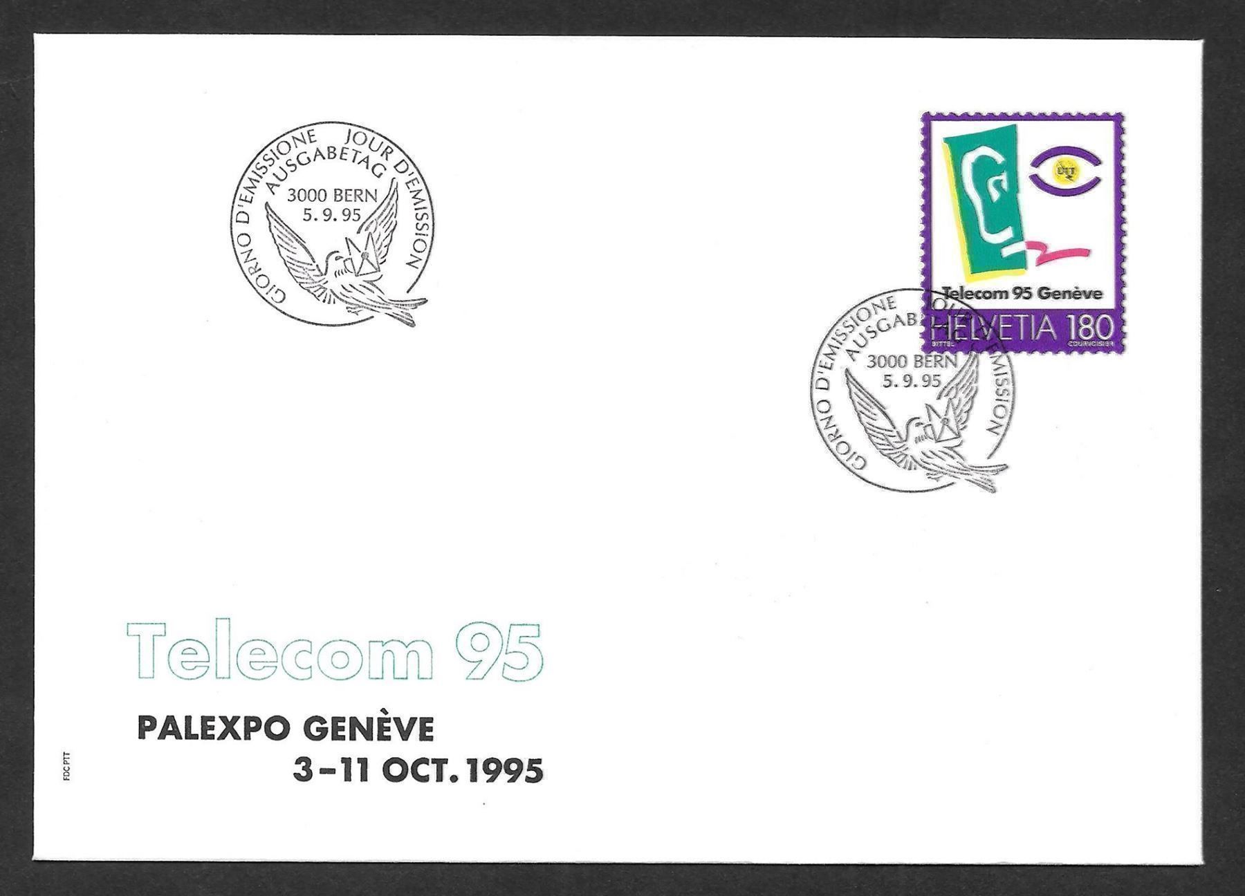 Tutti i francobolli: FDC 885 Telecom 1995 Genf ET 5.9.1995 – Nuovo (secondo la descrizione) da Olten venduto da clotaldi