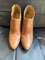 Ralph Lauren Collection Brown Leather Western Cowboy Ankle B