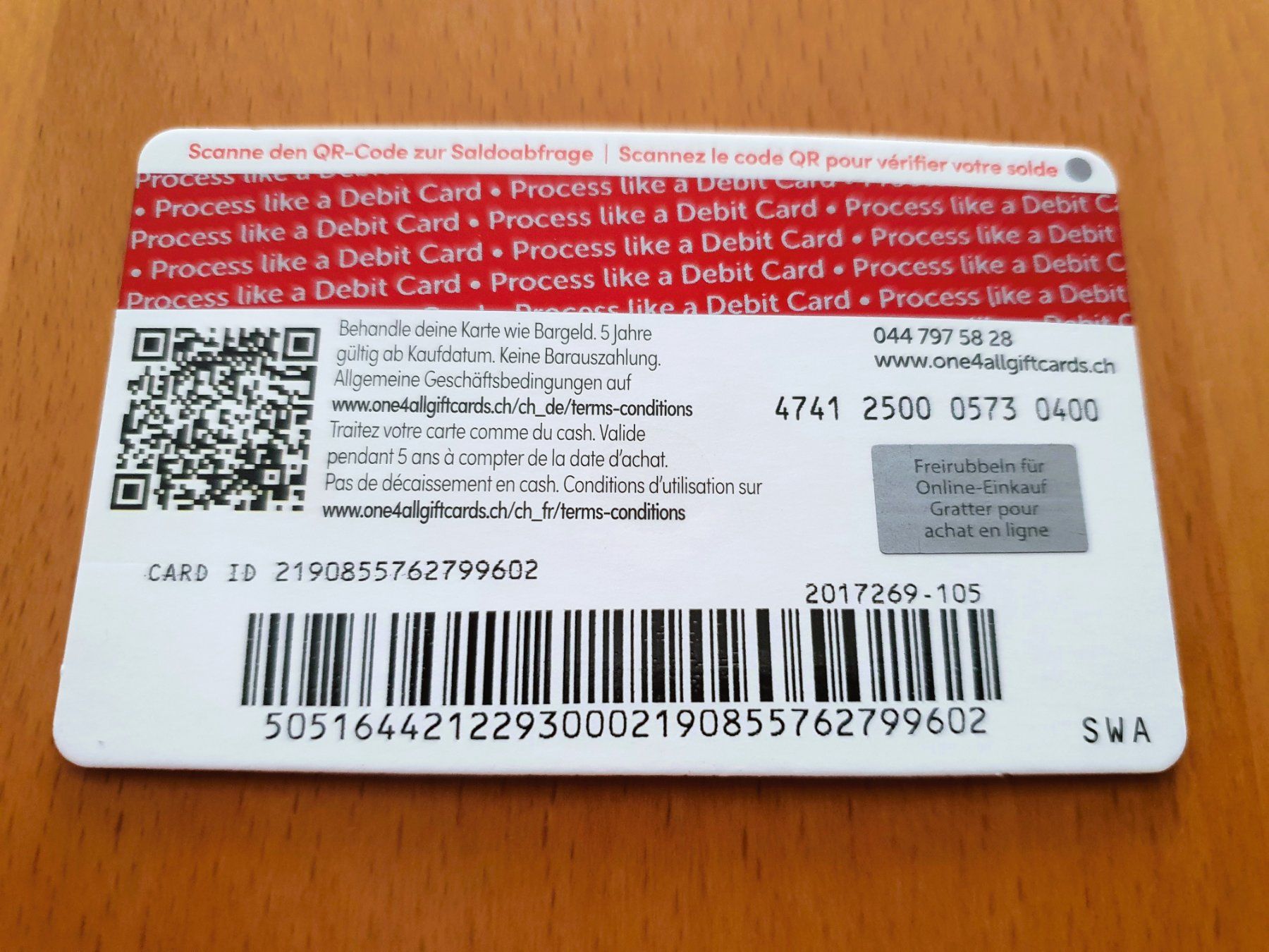 Telefon- & Taxkarten: GESCHENKKARTE - SCHWEIZ – Neu (gemäss Beschreibung) aus Brüttisellen von Nighttrain 2