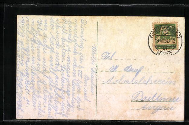 Cartoline postali: AK Rheinfelden, Sanatorium, 1924 – Usato da Berlin venduto da bartko-reher 1