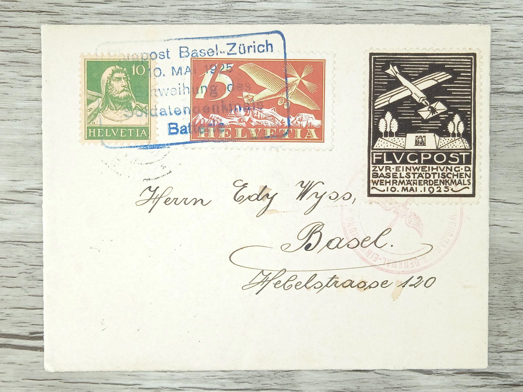 Tutti i francobolli: TR76 Enveloppe + Timbre Suisse 1925 Theme Aviation – Usato da Cousset venduto da Patrick_Collections