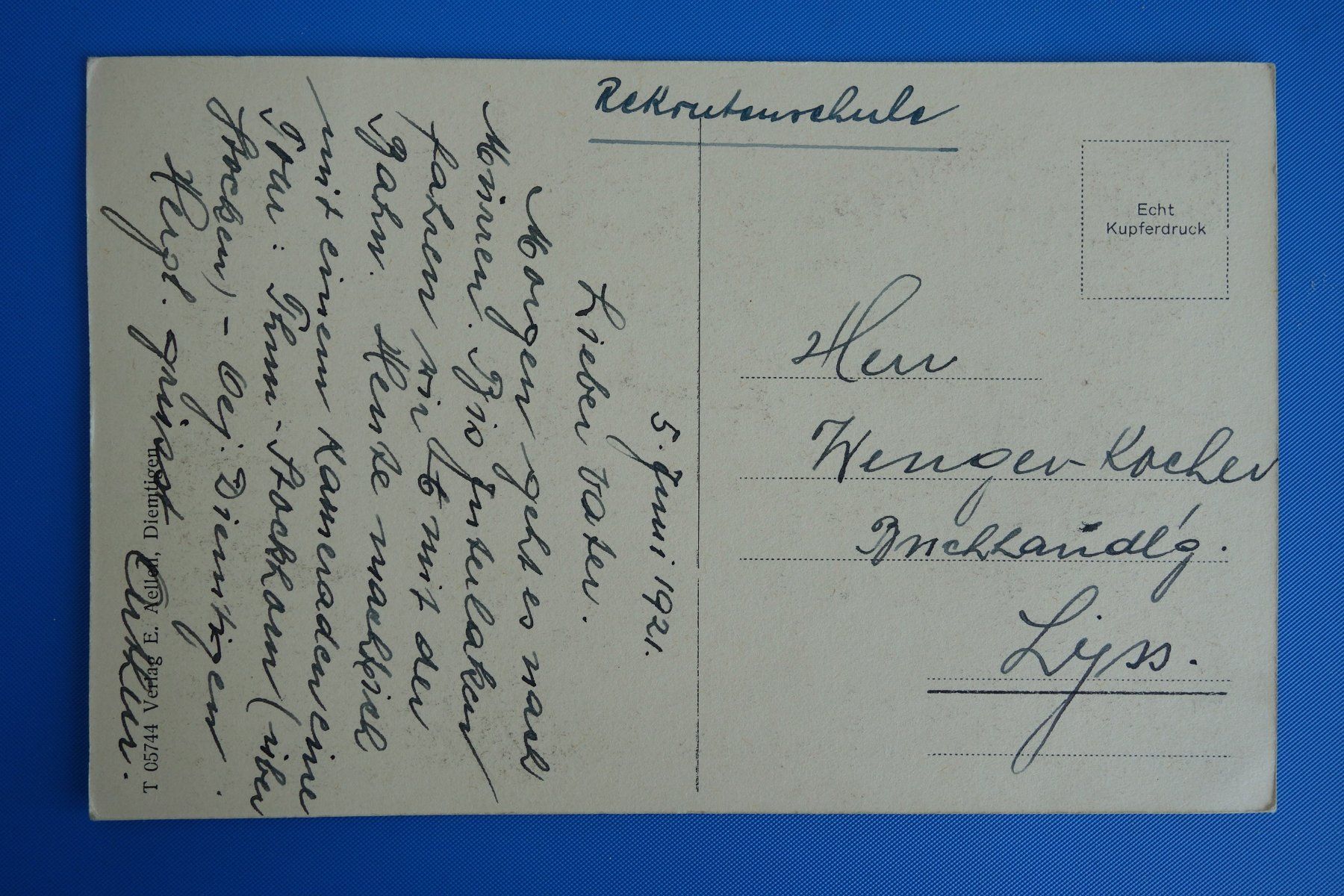 Cartoline postali: DIEMTIGEN - Handlung Aellen - 1921 – Usato da Ibach venduto da Ibanto 2