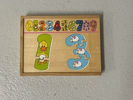 Holz Zahlen Puzzle, vollständig