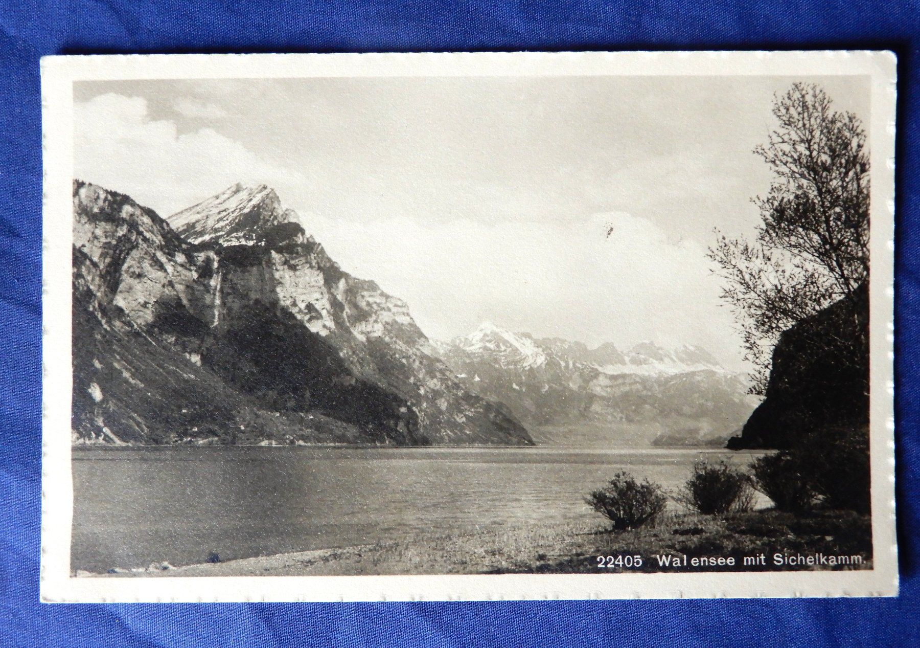 Cartoline postali: Originale alte Ansichtskarte Walensee mit Sichelkamm! 1915? – Usato da Senèdes venduto da Framboise52