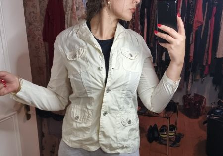 Weisser Übergangsblazer Gr. 38/40,  Top Zustand!