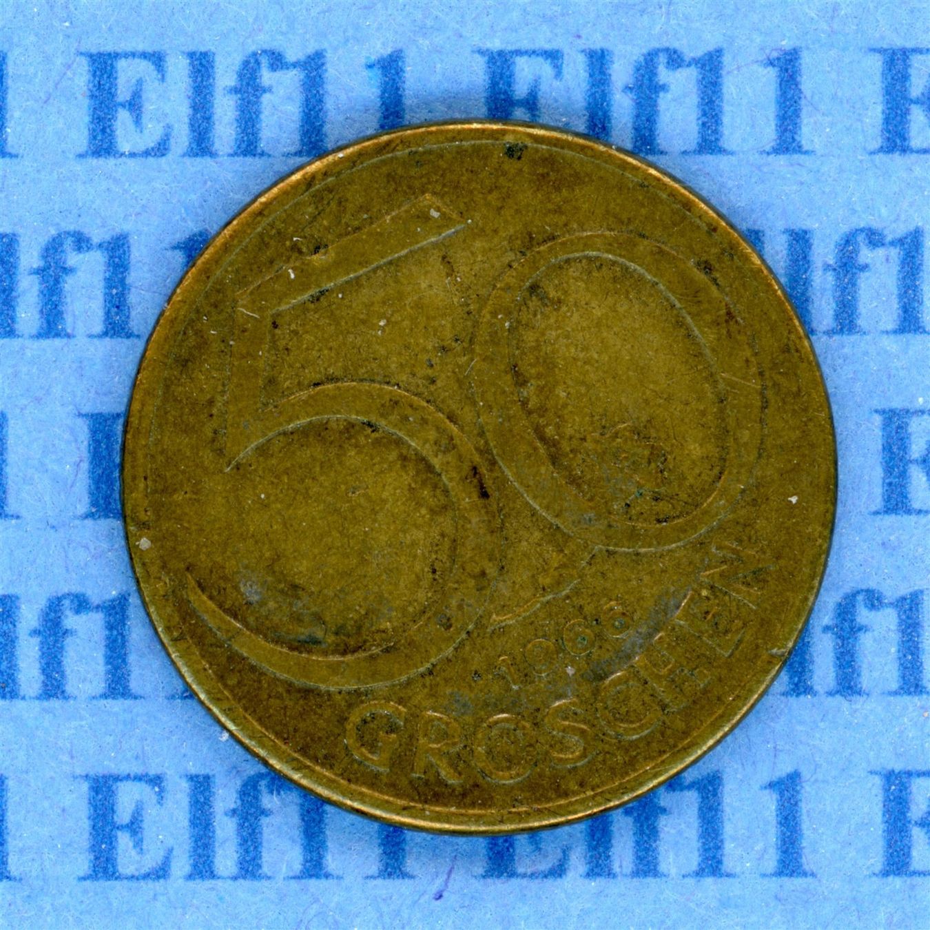 Tutti le monete: ATS___0.50 1966 ss 50 Groschen – Usato da Widnau venduto da Elf11