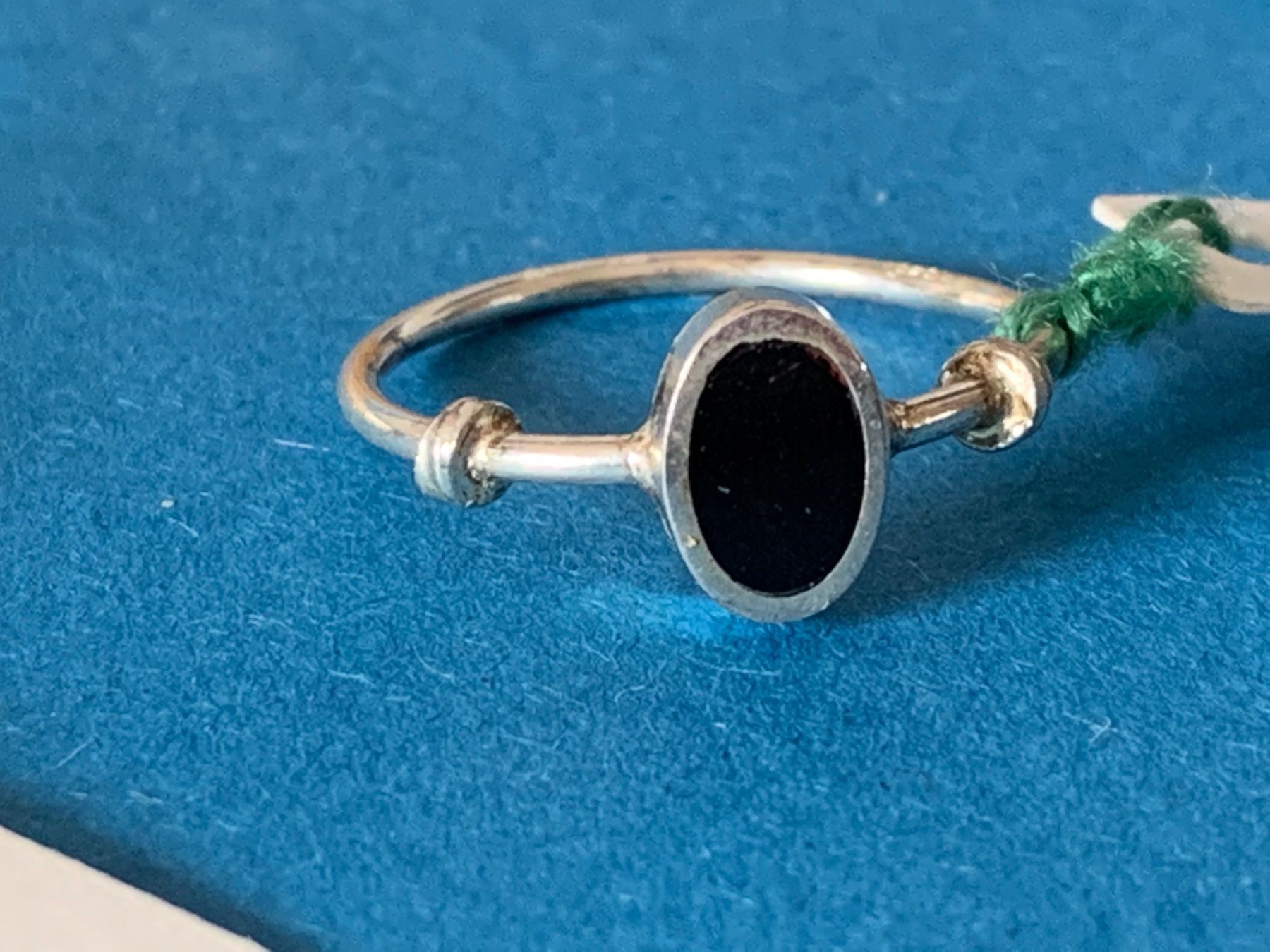 Onyx Anelli: Silberring ovaler Onyx pro Stk. (49-53) – Usato da Dittingen venduto da Bellevista 6