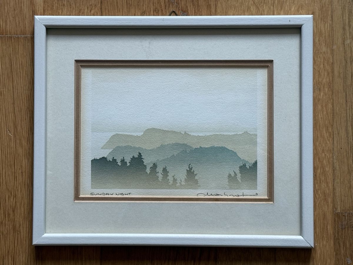 Grafica & Litografie: Lithographie PETER MARKGRAF Sunday Night – Usato da Konolfingen venduto da petzipetz