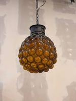 Italienische Design Hängelampe bernsteinfarbenem Muranoglas