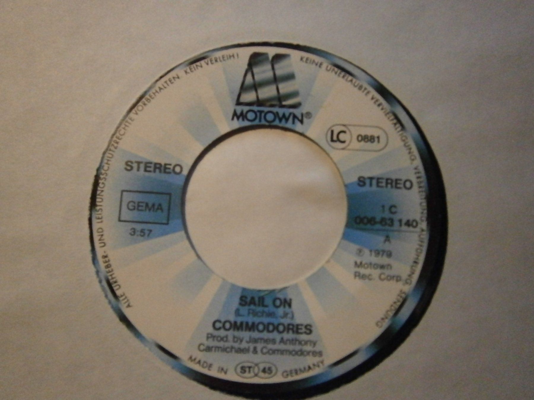 Dischi in vinile: Vinyl-Single Commodores - Sail On – Usato da Langenthal venduto da Modo39