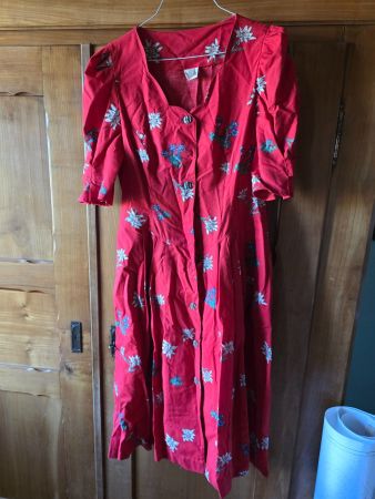 Edelweiss Enzian Damen Sommer Kleid Grösse 40