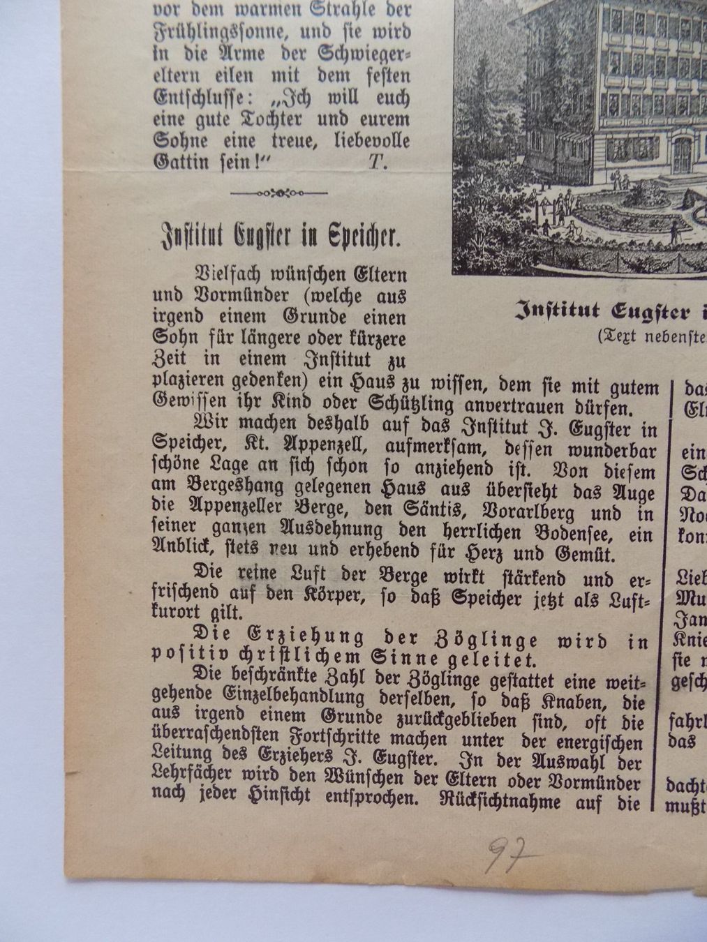 Stiche: Speicher Institut Eugster – Gebraucht aus Risch von Rischli15 2